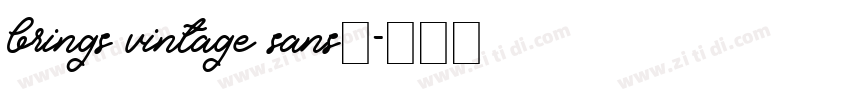 brings vintage sans字字体转换